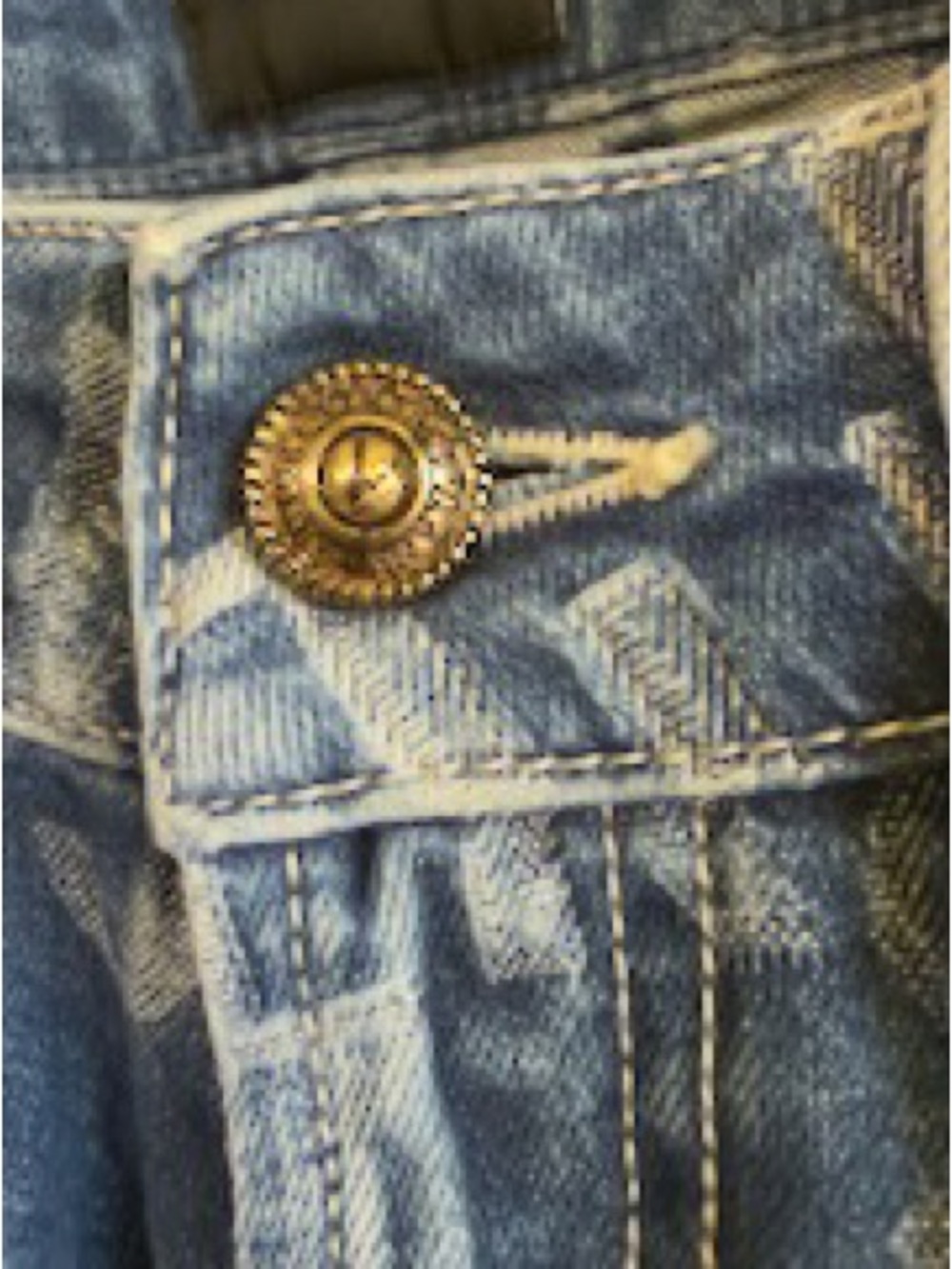 Versace Jeans Couture All Over Logo Print Jeans Blue Straight Leg W33 - Picture 6 of 7